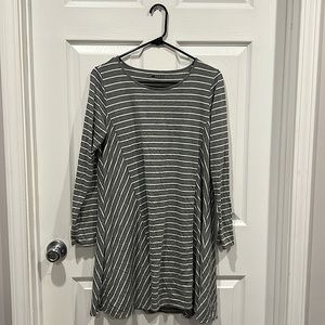 Grey striped dress